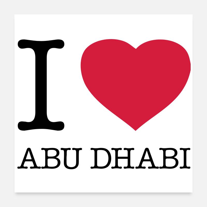 I LOVE ABU DHABI Poster 60 x 60 cm