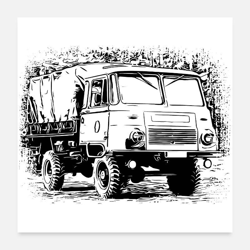 Robur LO 2002 MTW - Poster 60x60 cm - Weiß