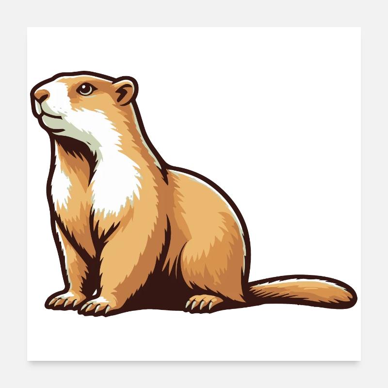 Murmeltier Poster 60x60 cm