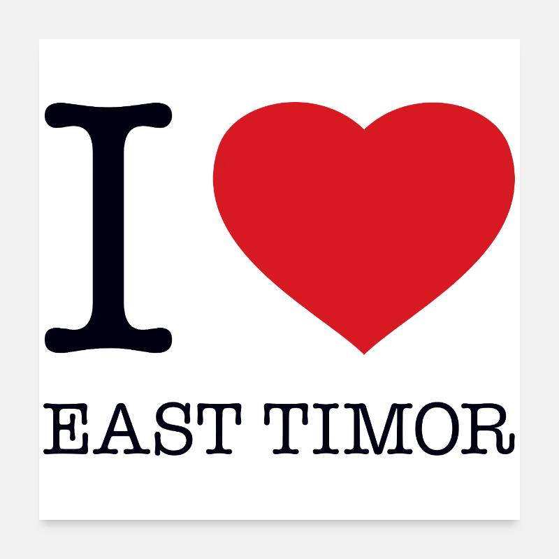 J’adore Timor oriental Poster 60 x 60 cm