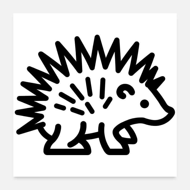 Stachelschwein Poster 60x60 cm