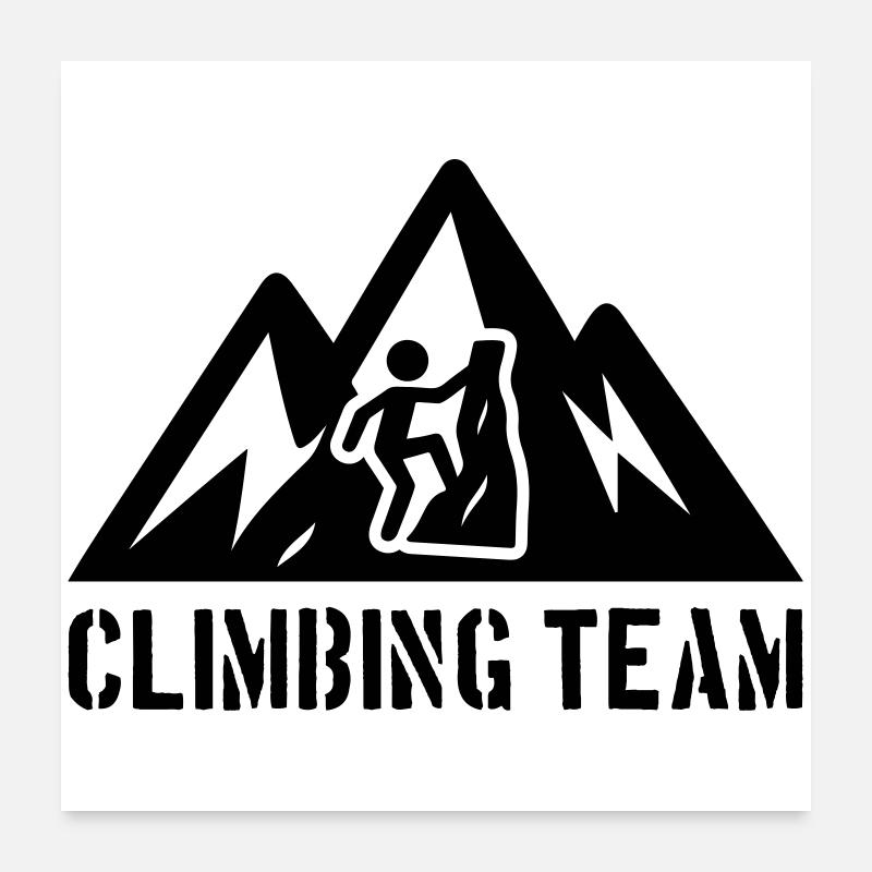 Alpinisme de l’équipe Mountains Poster 60 x 60 cm