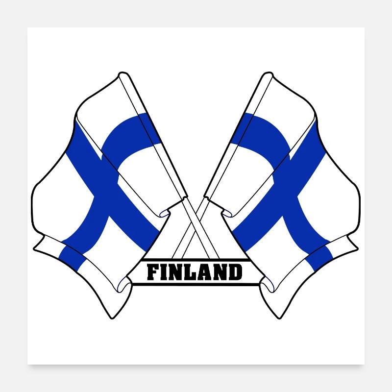 Finlande Poster 60 x 60 cm