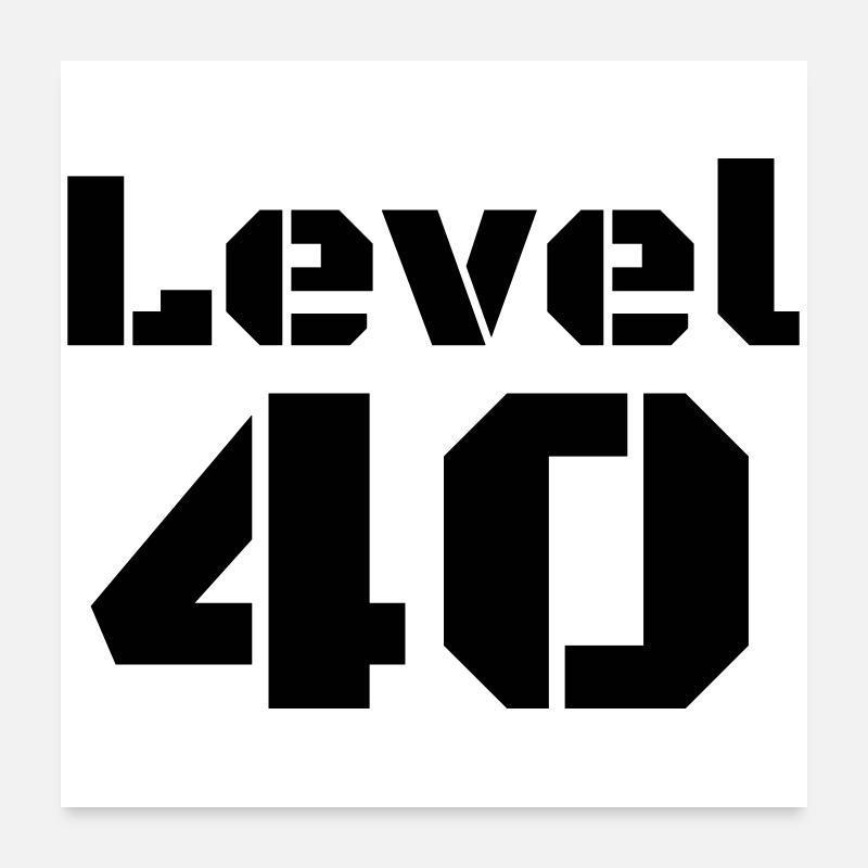 Niveau 40 Poster 60 x 60 cm