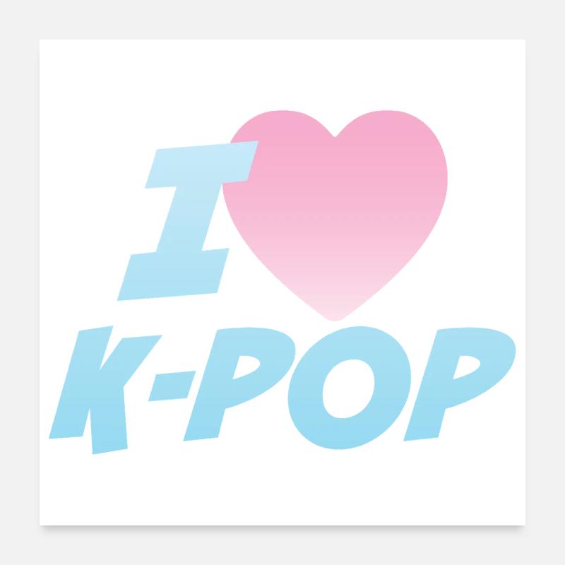 Ich liebe K-Pop Poster 60x60 cm