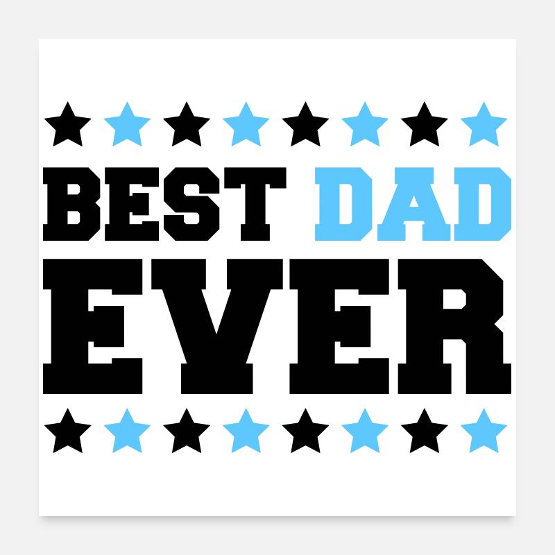 Bold Dad Stars Emblem Poster 60x60 cm