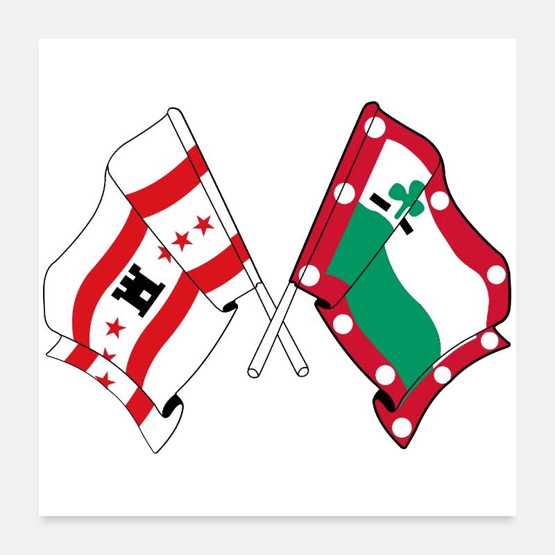 Meppel & Drenthe Flags – Regional Pride Poster 24" x 24" (60x60 cm)