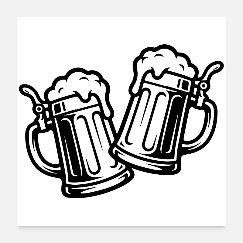 Beer cheers icon Poster 24" x 24" (60x60 cm)