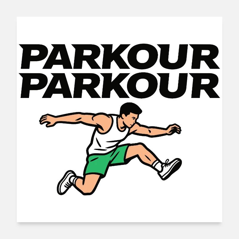 Parkour Freerunning Poster 60x60 cm