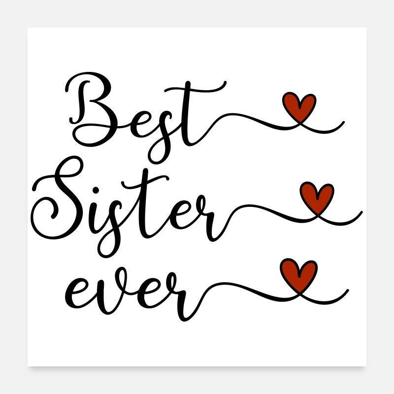 Beste Schwester Poster 60x60 cm