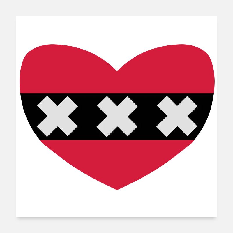 J'aime Amsterdam Poster 60 x 60 cm