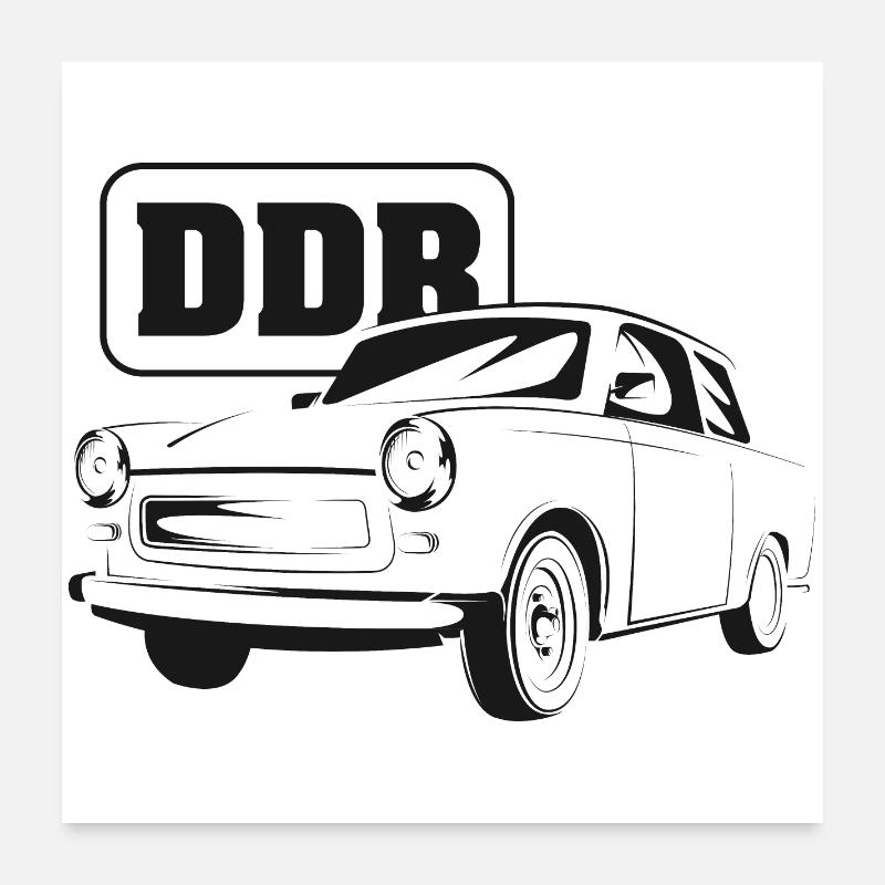 trabant ddr republik nostalgie symbol oldtimer Poster 60x60 cm