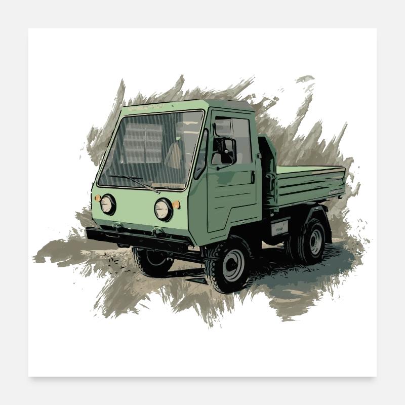 MultiCar M24 - Poster 60x60 cm - Weiß
