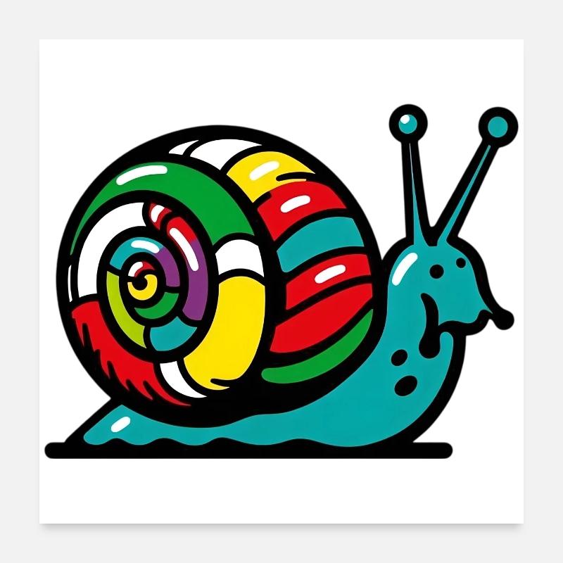 Snail Poster 24" x 24" (60x60 cm)