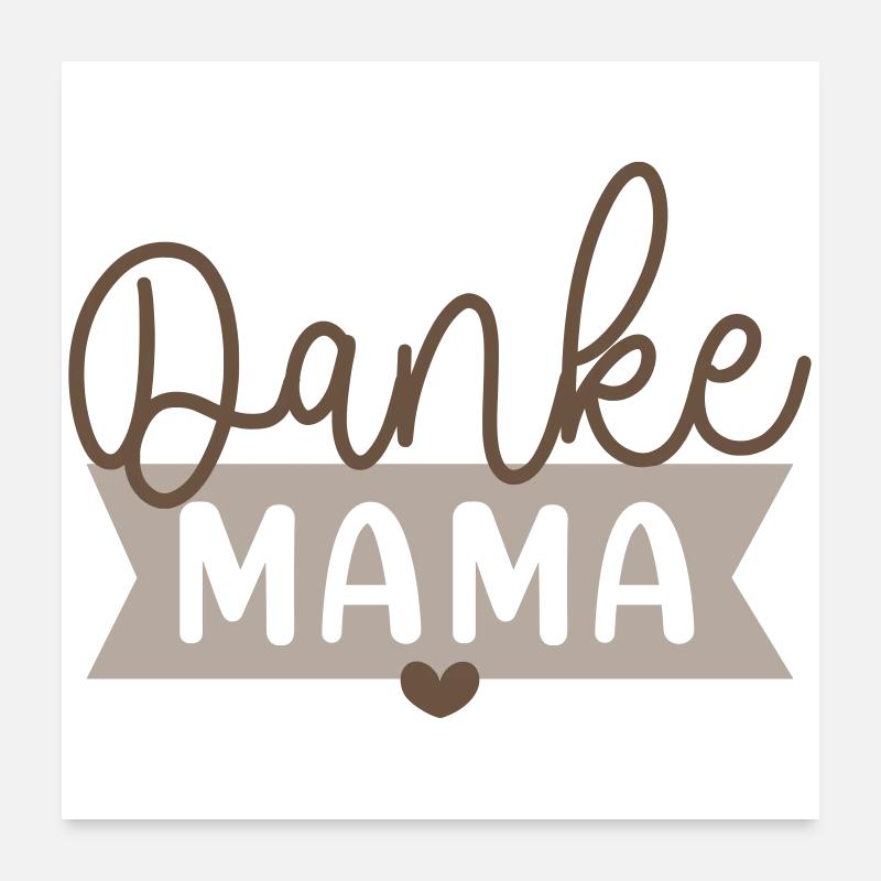 Merci maman Poster 60 x 60 cm