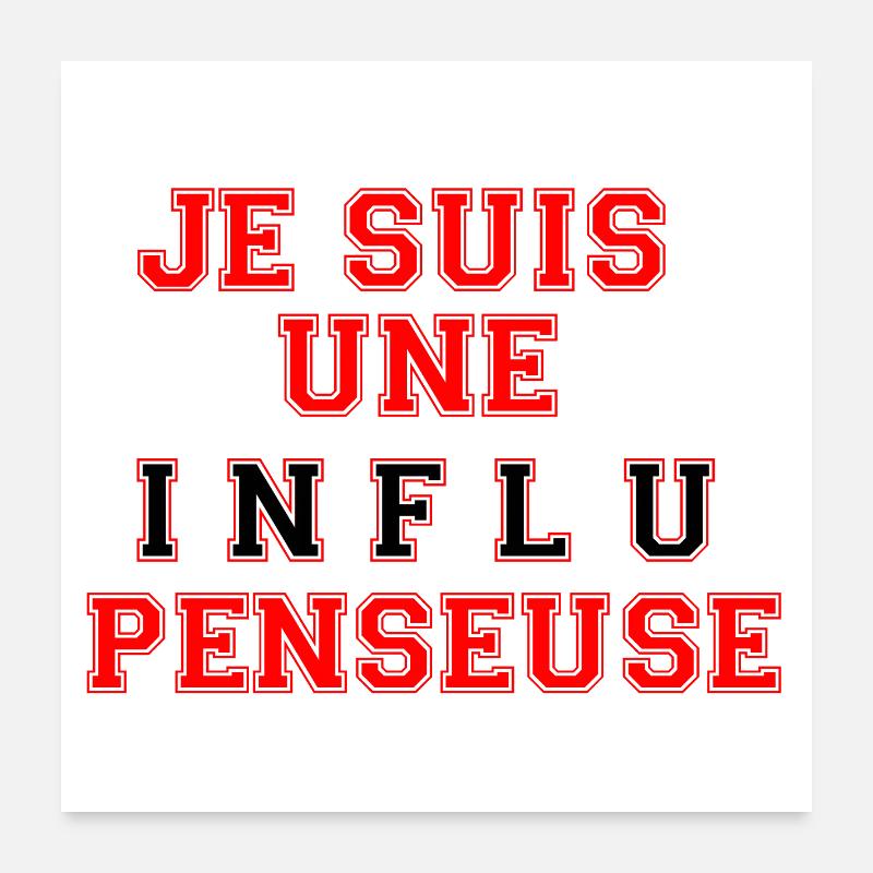 Ich bin ein Influencer Poster 60x60 cm