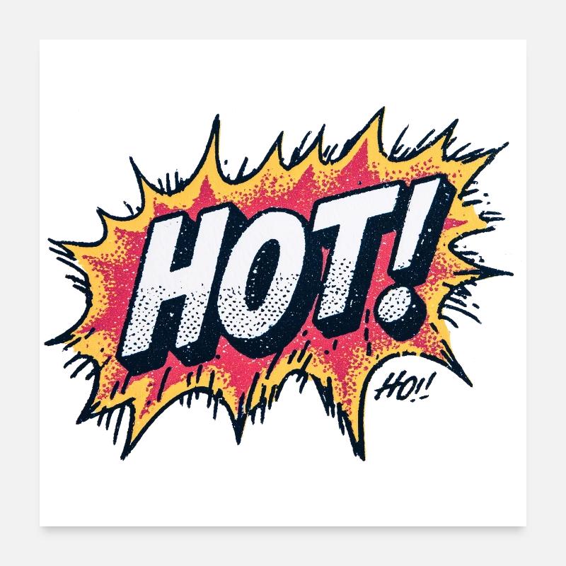 Conception des Explosions de Comics Chauds Poster 60 x 60 cm