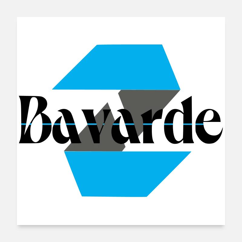 Logo bavarde - Poster 60 x 60 cm - blanc