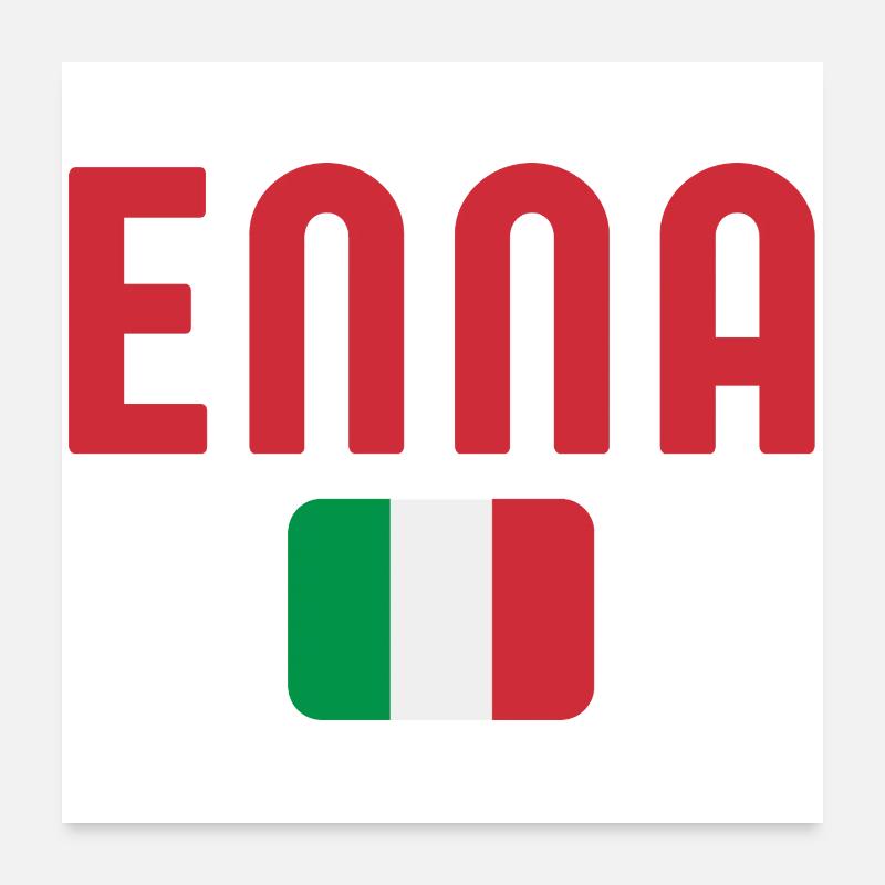Drapeau italien d’Enna Poster 60 x 60 cm