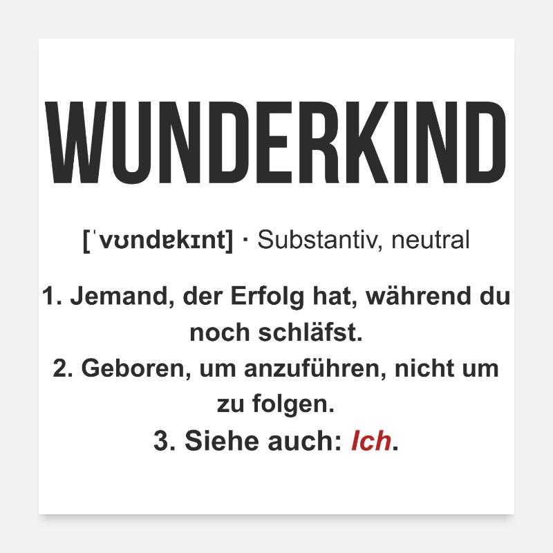 Wunderkind – Erfolg, während du schläfst Poster 60x60 cm
