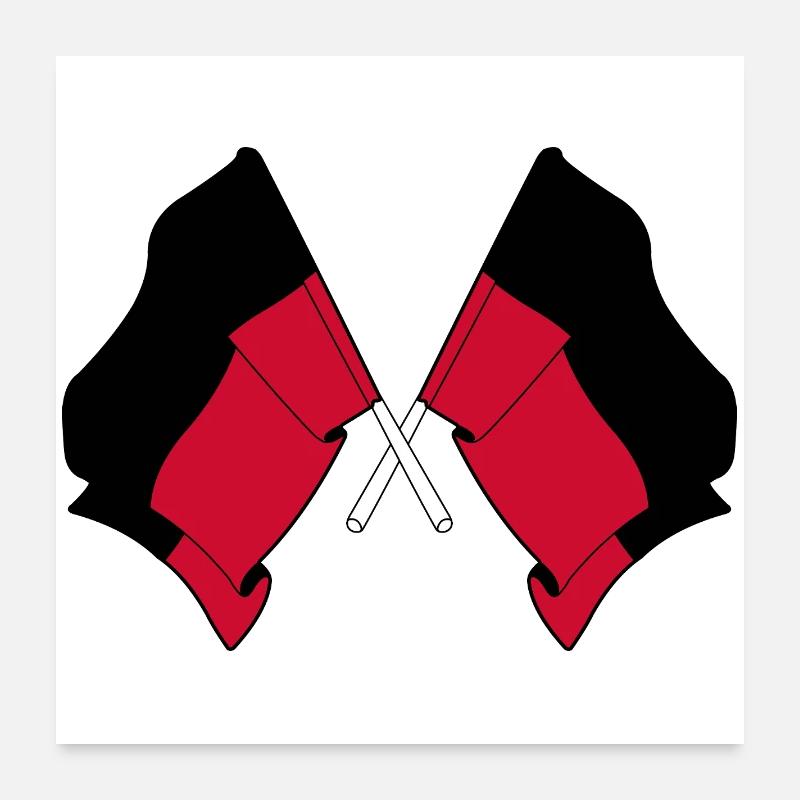 Drapeaux croisés de Nimègue Poster 60 x 60 cm