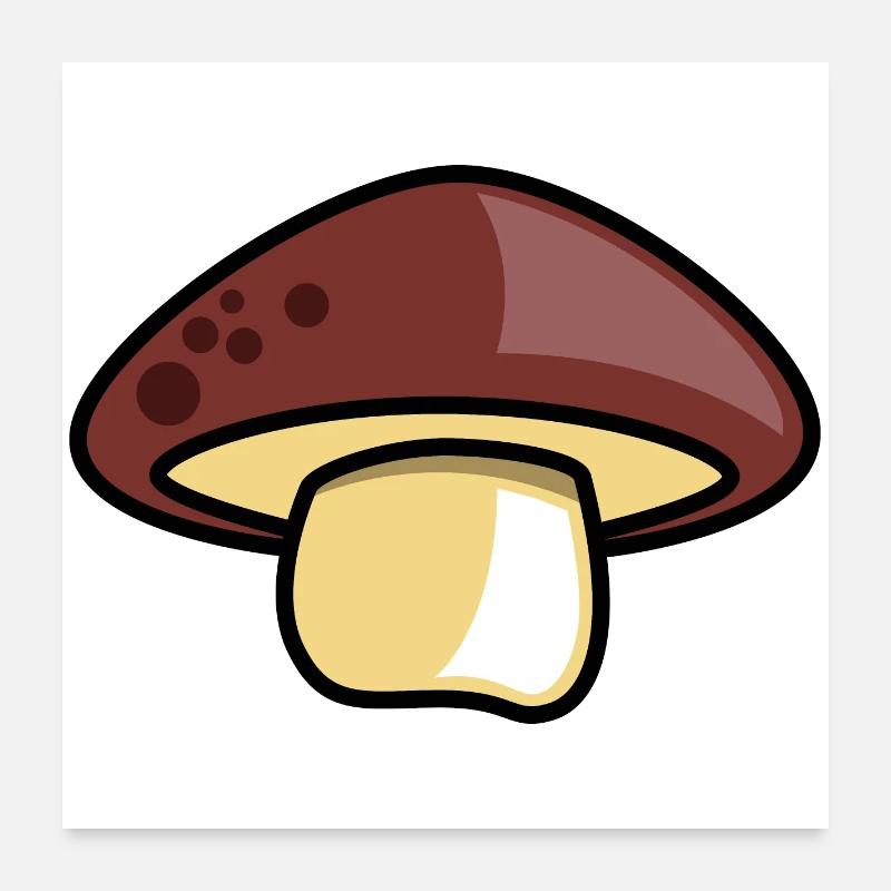 Symbole d’idée cadeau champignon champignon Poster 60 x 60 cm