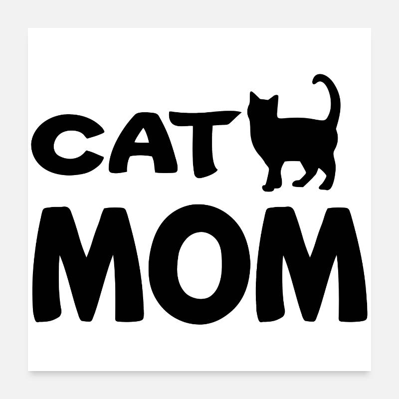 Katze Mama Poster 60x60 cm