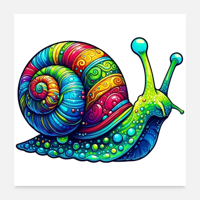 Schnecke Poster 60x60 cm