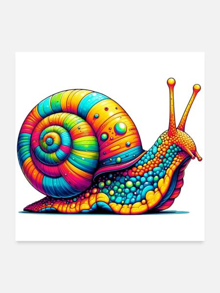 Snail - Poster 24" x 24" (60x60 cm) - white - Front