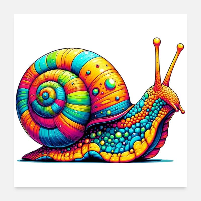 Schnecke Poster 60x60 cm