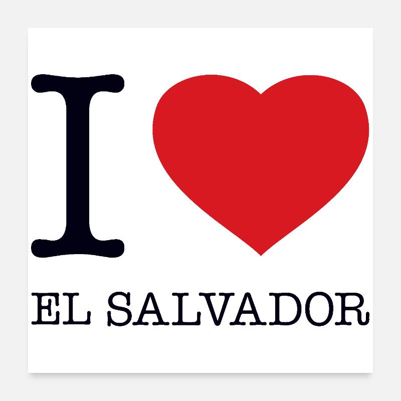 J’ADORE EL SALVADOR Poster 60 x 60 cm