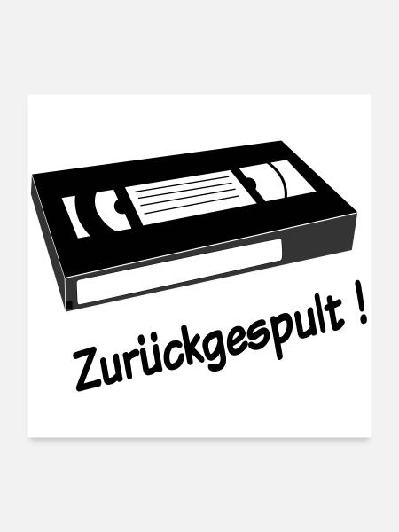 Zurueckgespult - Poster 60x60 cm - Weiß - Vorne