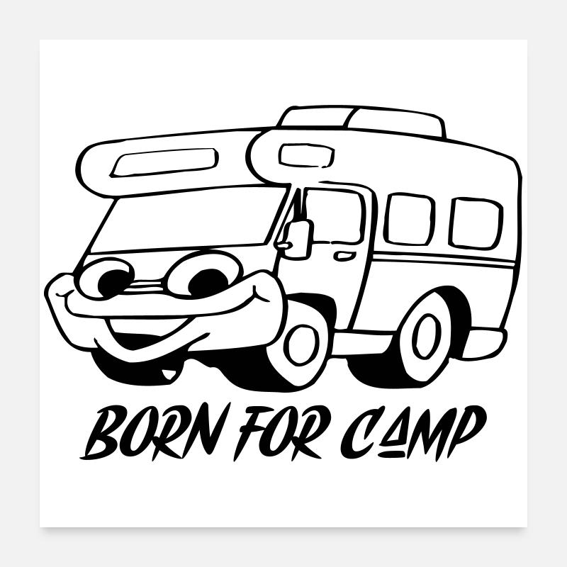 Born for Camp - Poster 24" x 24" (60x60 cm) - white