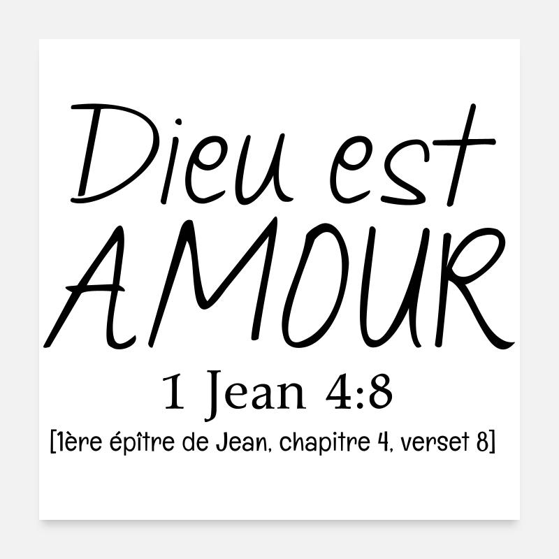 Dieu est amour Poster 60 x 60 cm
