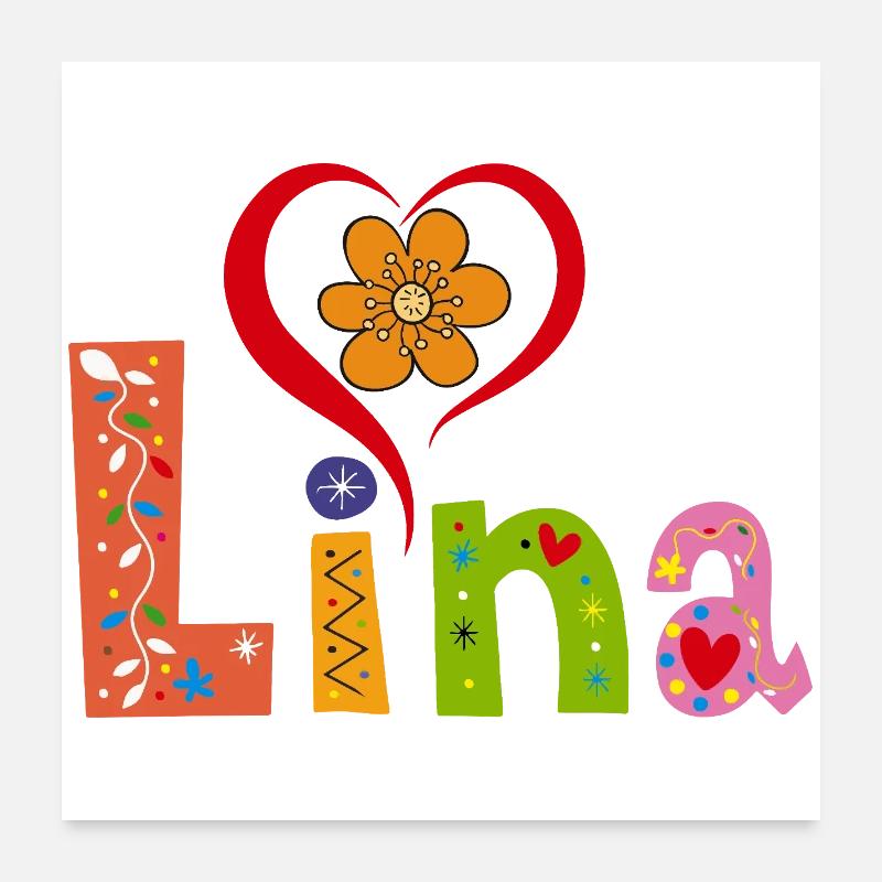 Lina Nom Tee Poster 60 x 60 cm