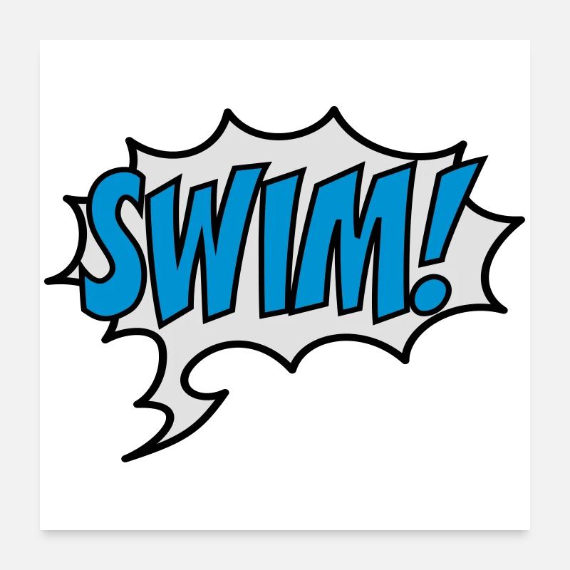 swim Poster 24" x 24" (60x60 cm)