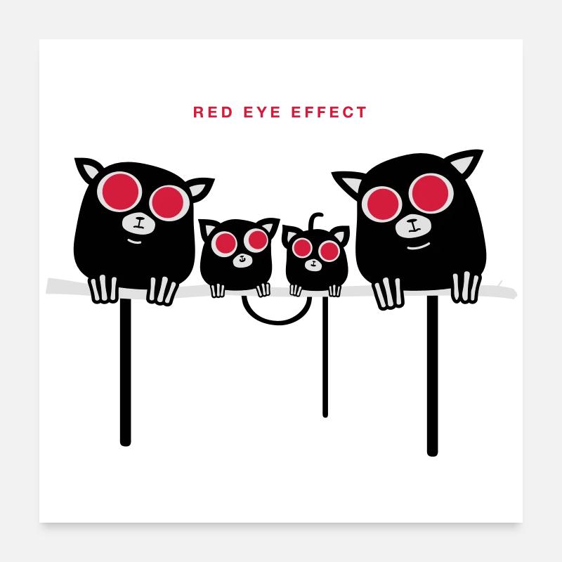 Red-Eye-Maki – der süßeste Blitzunfall der Welt Poster 60x60 cm