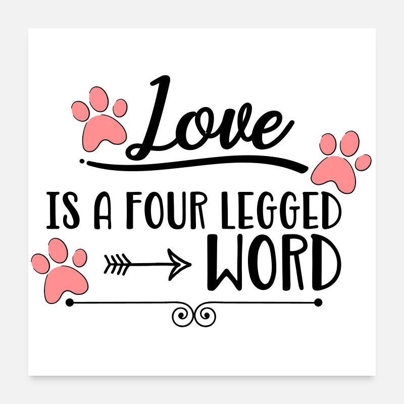 Chien Poster 60 x 60 cm