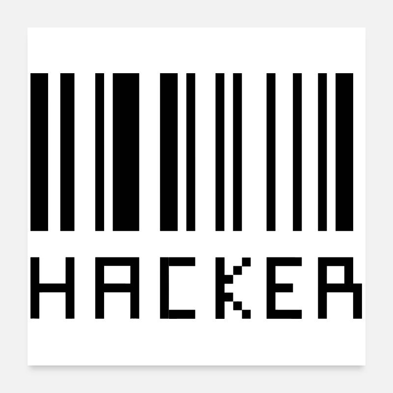 Hacker Poster 60x60 cm
