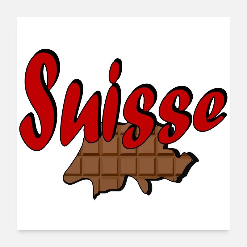 Suisse Chocolat Poster 60 x 60 cm