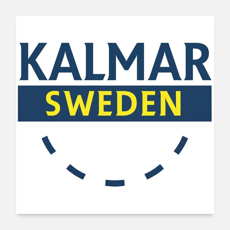 Kalmar Suède Emblème Graphique Poster 60 x 60 cm