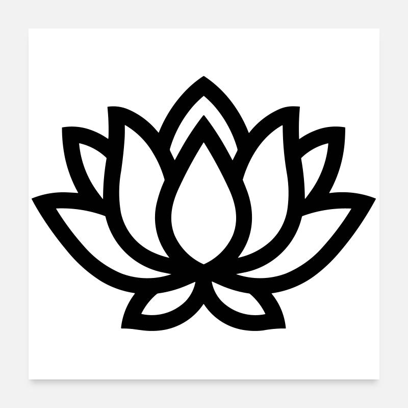 Lotus Poster 60 x 60 cm