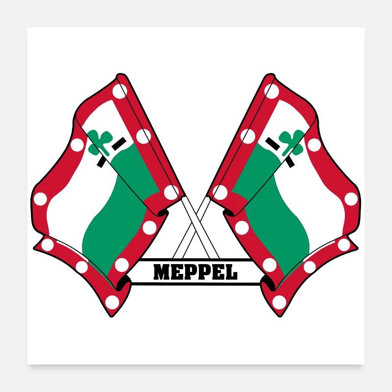 Drapeaux du Meppel Day Croisés – City Pride Poster 60 x 60 cm