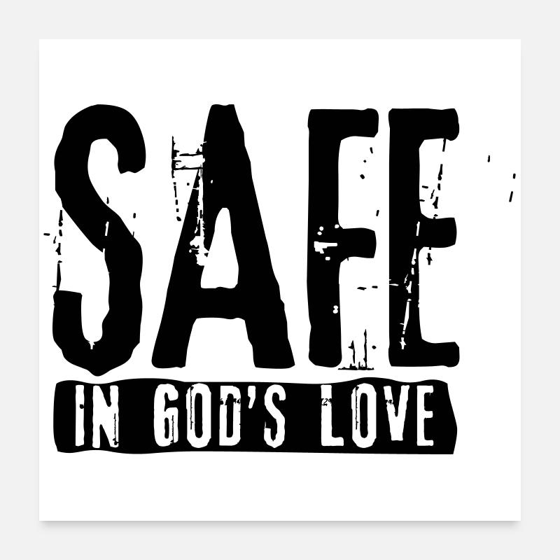 SAFE - Poster 60x60 cm - Weiß