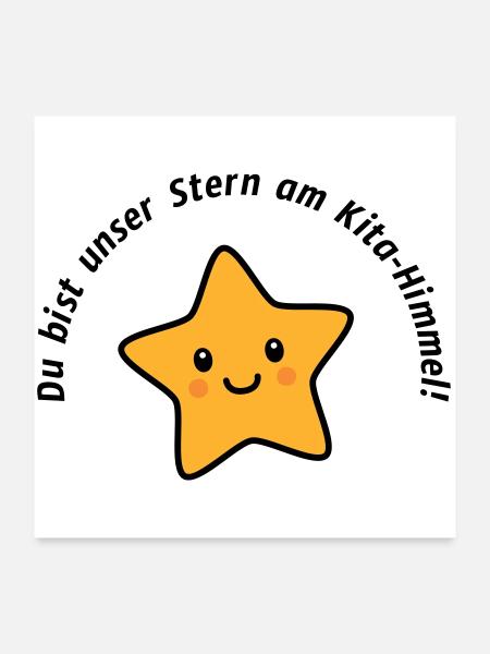 Abschied Geschenk für die Erzieherin in der Kita - Poster 60x60 cm - Weiß - Vorne