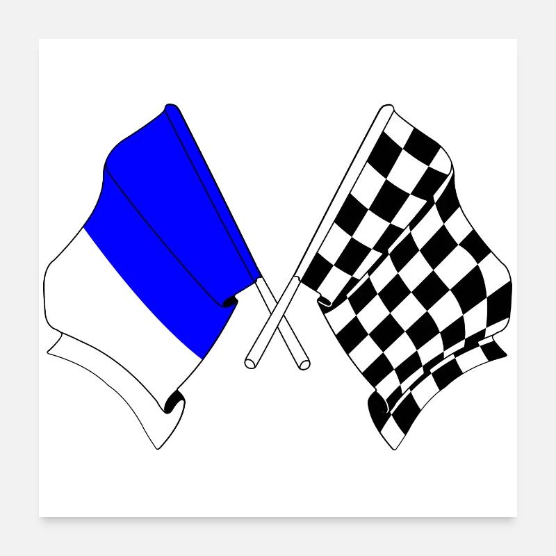 Spa Racing Flags Poster 24" x 24" (60x60 cm)