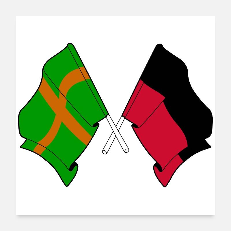 Drapeaux unis de Nimègue Poster 60 x 60 cm