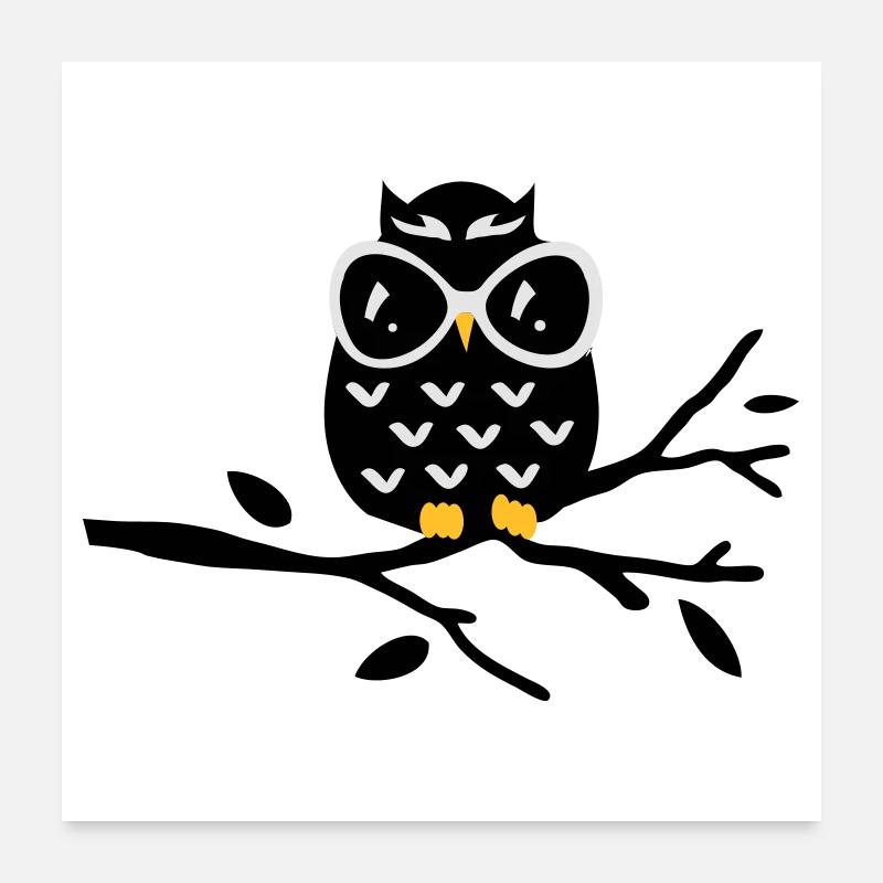 Chouette Poster 60 x 60 cm