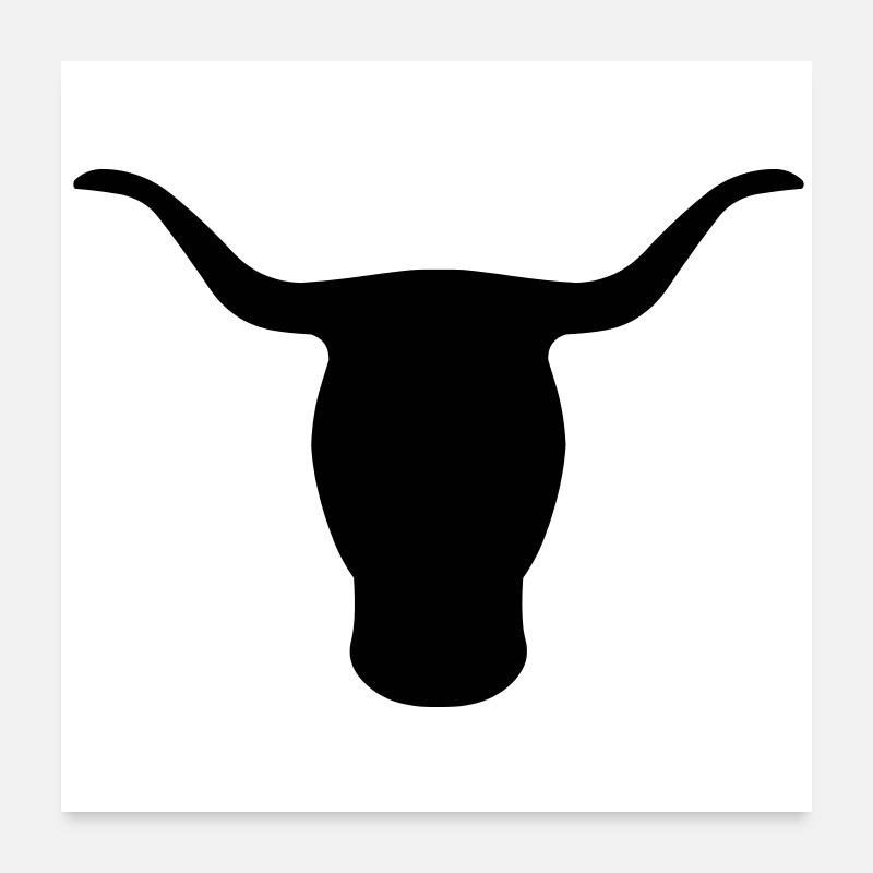 Bull's Head Poster 24" x 24" (60x60 cm)