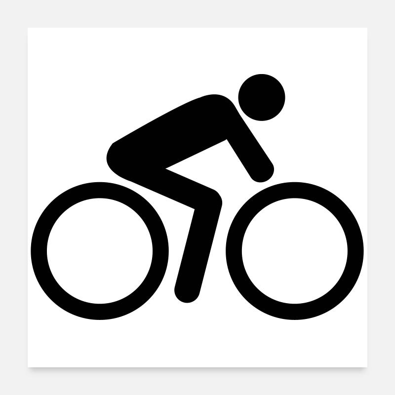 biker Fahhradfahrer Poster 60x60 cm
